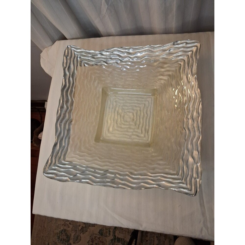 Wavy Square Glass Bowl